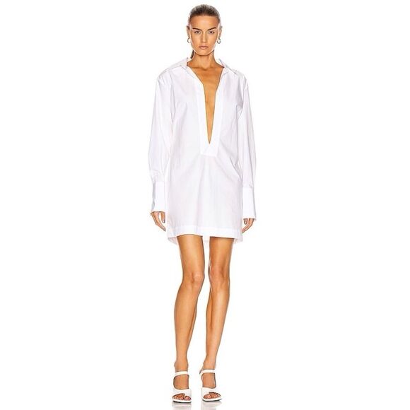 GAUGE81 Sparta Deep Plunge Mini Dress in White Size XS - Picture 1 of 11
